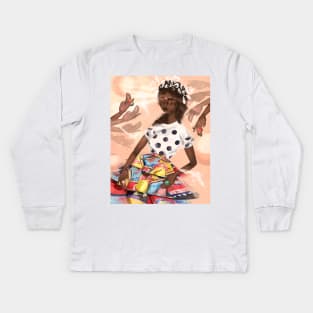 Fashion illustration Kids Long Sleeve T-Shirt